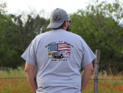 Rockin' 5C Ranch American Flag Tee